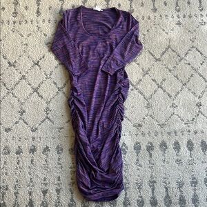 Ingrid & Isabel Potent Purple Spacedye Bodycon Maternity Dress
